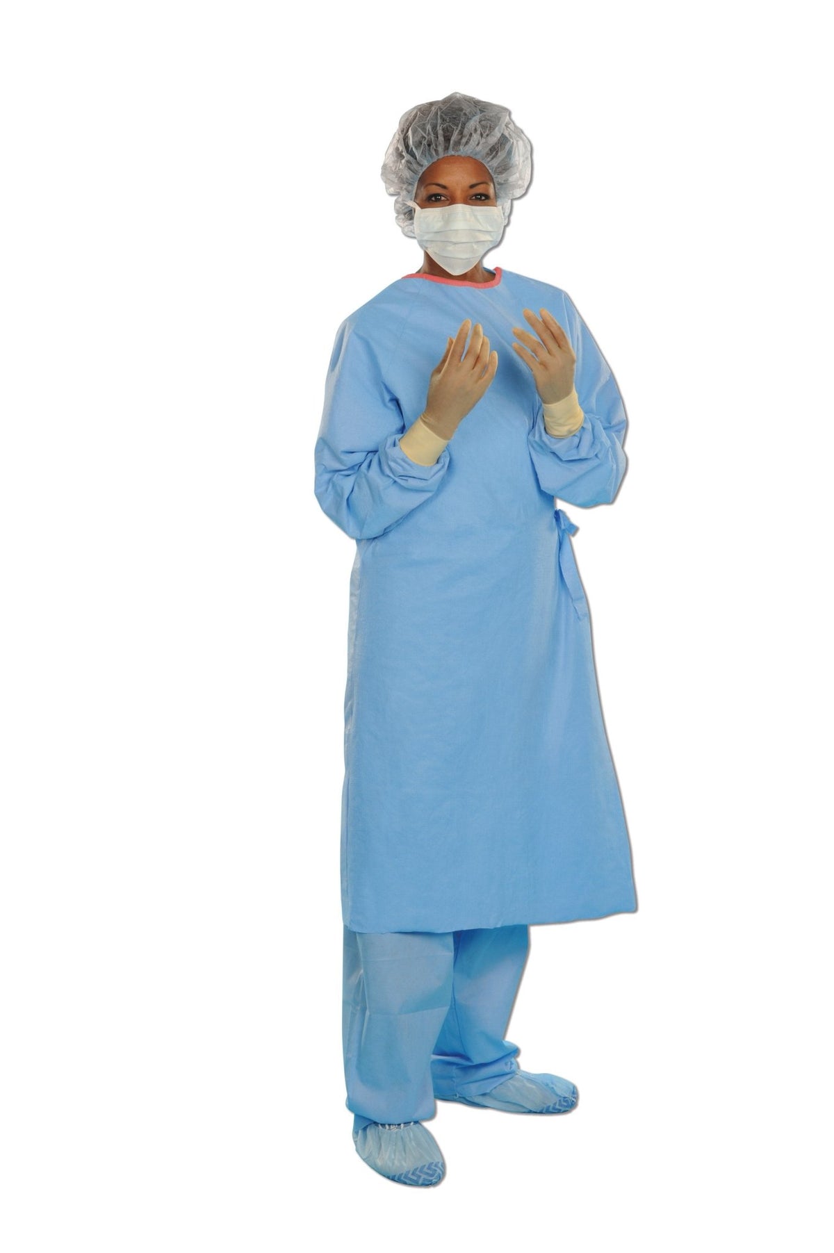 Surgical Gown with Towel Aero Blue Large Blue Sterile AAMI Level 3 Disposable - American Hospital Supply
