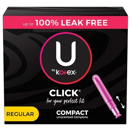 Tampon U by Kotex® Click® Regular Absorbency Plastic Applicator Individually Wrapped - American Hospital Supply