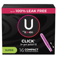 Load image into Gallery viewer, Tampon U by Kotex® Click® Super Absorbency Plastic Applicator Individually Wrapped - American Hospital Supply
