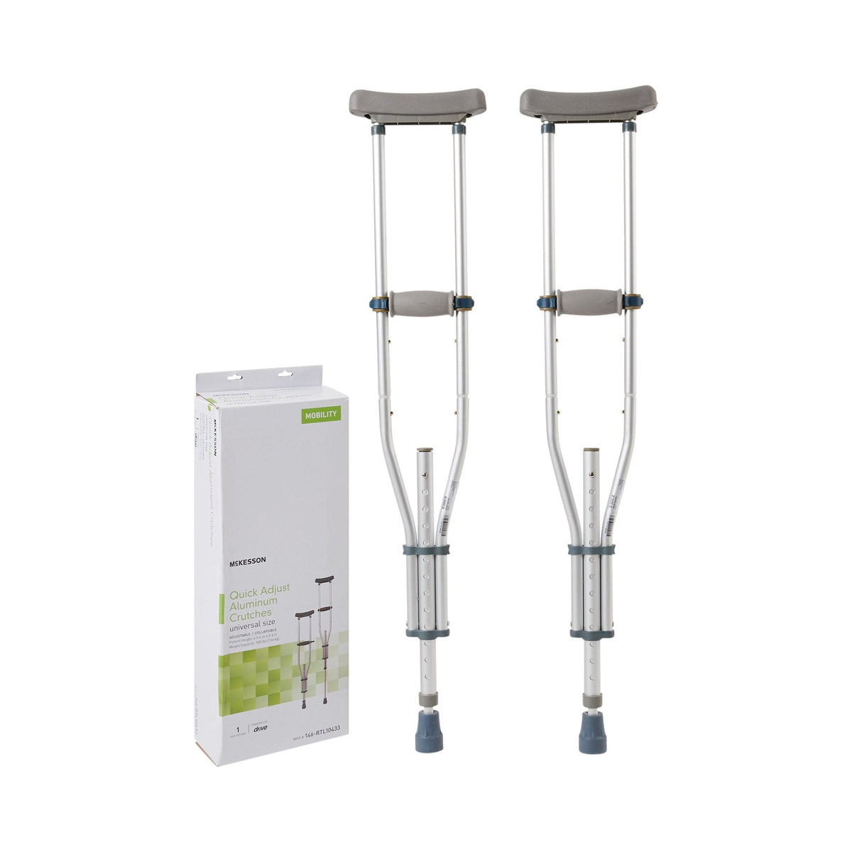 Under arm Crutches, Universal Size (4 ft. 6 in. - 6 ft. 6 in.) - American Hospital Supply