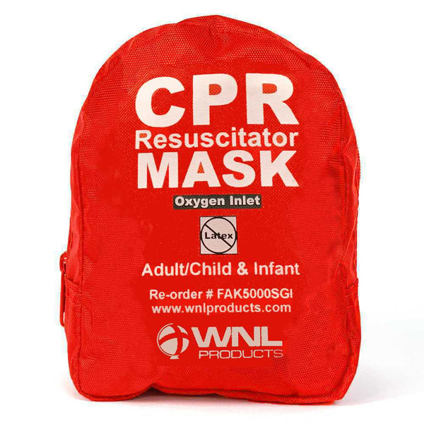 WNL Products CPR Masks for Adults and Infants | Soft Red Case - American Hospital Supply