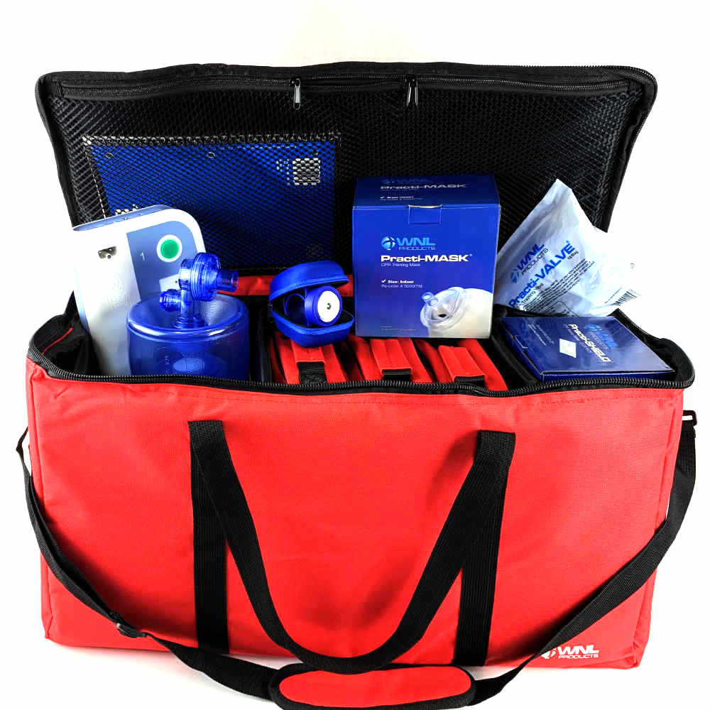 WNL Products CPR Practi-CARRY Bag with Live Saving Essentials - American Hospital Supply